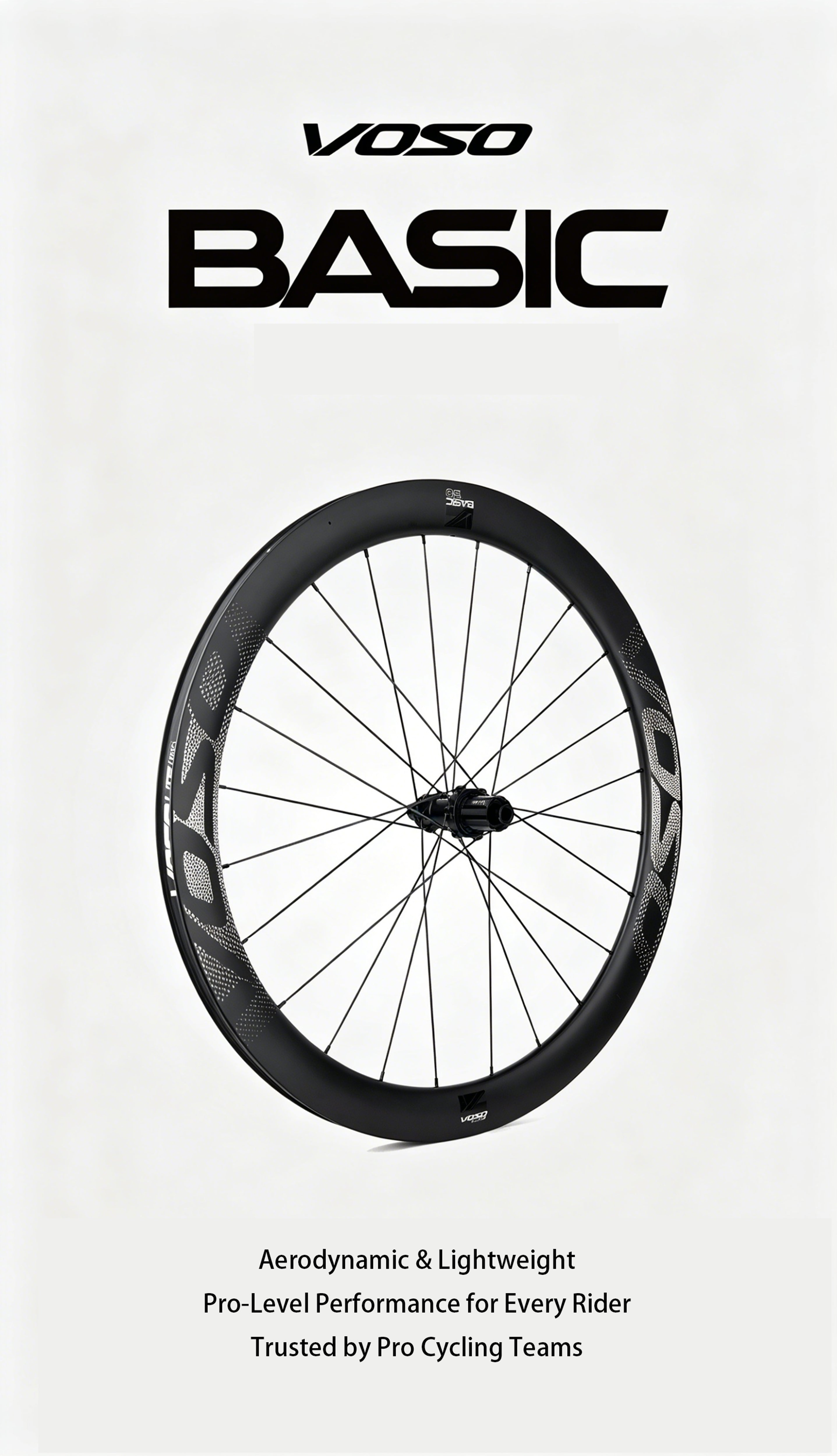 Paire de roues carbone Voso Basic 50 Disc